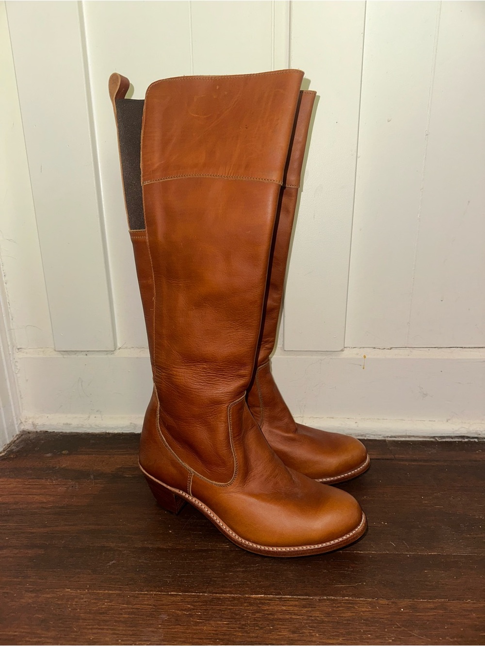 Adelante Condesa Women's Tall Leather Riding Boots - Brown